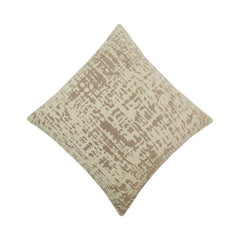 Beige Abstract Jacquard Cotton Cushion Cover | 45x45 cm Decorative Throw Pillow Cover | Modern Textured Design