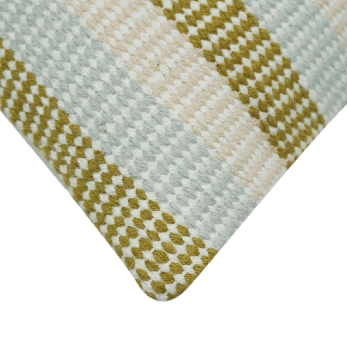 Handwoven Olive Green & Ivory Striped Cushion Cover – 45 x 45 cm