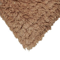 Handcrafted Tufted Cotton Cushion Cover 45x45 cm | Cream & Brown Textured Boho Decorative Throw Pillow Cover | Hidden Zip | 18x18 Inch