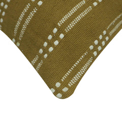 Handwoven Cotton Cushion Cover 45x45 cm | Woven Textured Striped Design | Decorative Throw Pillow Cover with Hidden Zipper | Modern Boho Home Décor | Olive Green