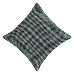 Handwoven Cotton Cushion Cover 45x45 cm | Black & Natural Textured Woven Decorative Throw Pillow Cover | Modern Minimalist Sofa Cushion Cover | Hidden Zipper | 18x18 Inch