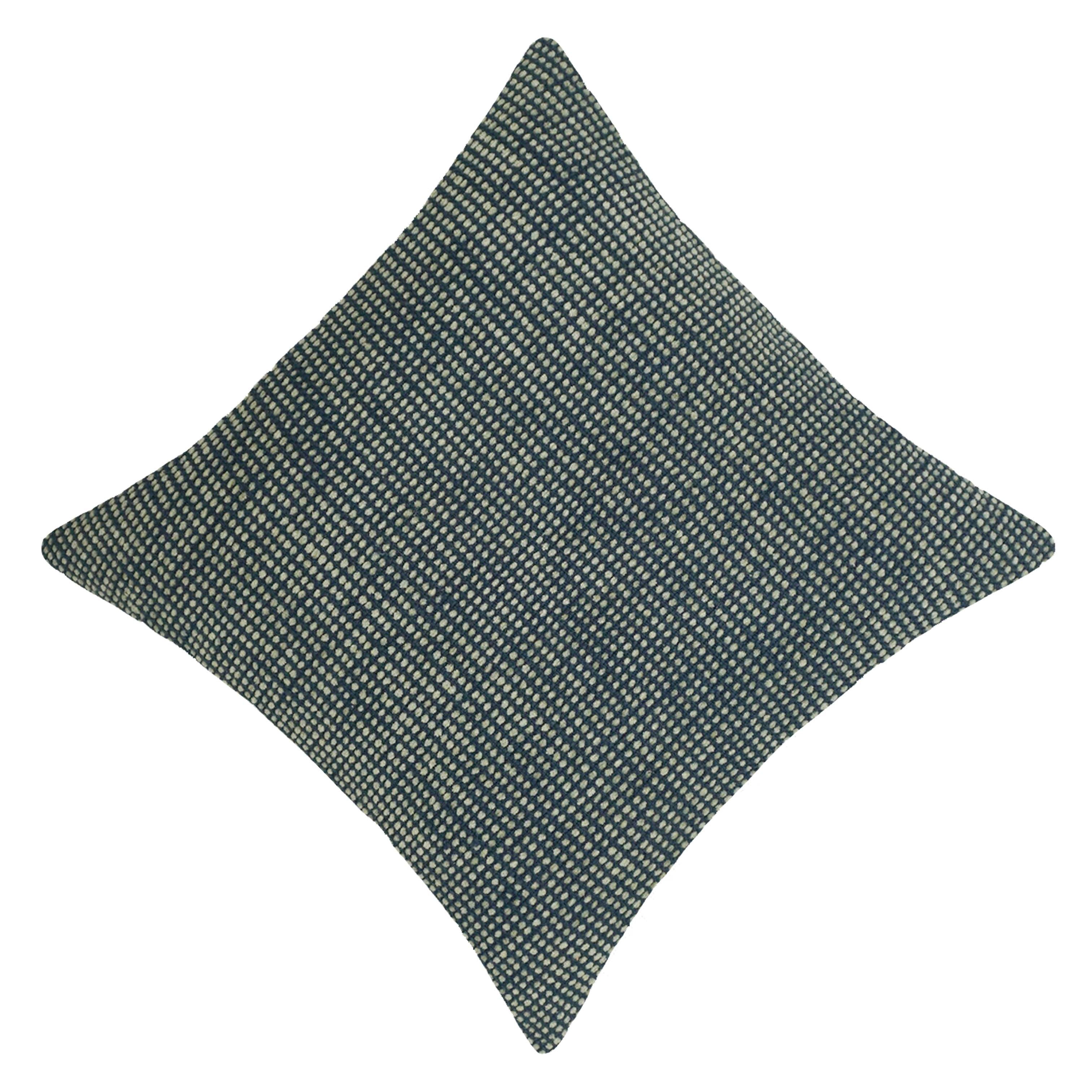 Handwoven Cotton Cushion Cover 45x45 cm | Black & Natural Textured Woven Decorative Throw Pillow Cover | Modern Minimalist Sofa Cushion Cover | Hidden Zipper | 18x18 Inch