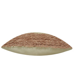 Handcrafted Tufted Cotton Cushion Cover 45x45 cm | Cream & Brown Textured Boho Decorative Throw Pillow Cover | Hidden Zip | 18x18 Inch