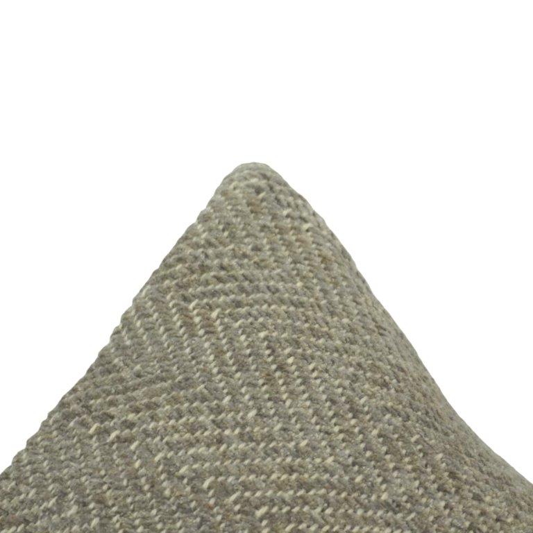 Natural Herringbone Textured Cotton Cushion Cover – Beige | 45x45 cm Decorative Throw Pillow Cover - Bulk manufacturer & supplier from Panipat, India