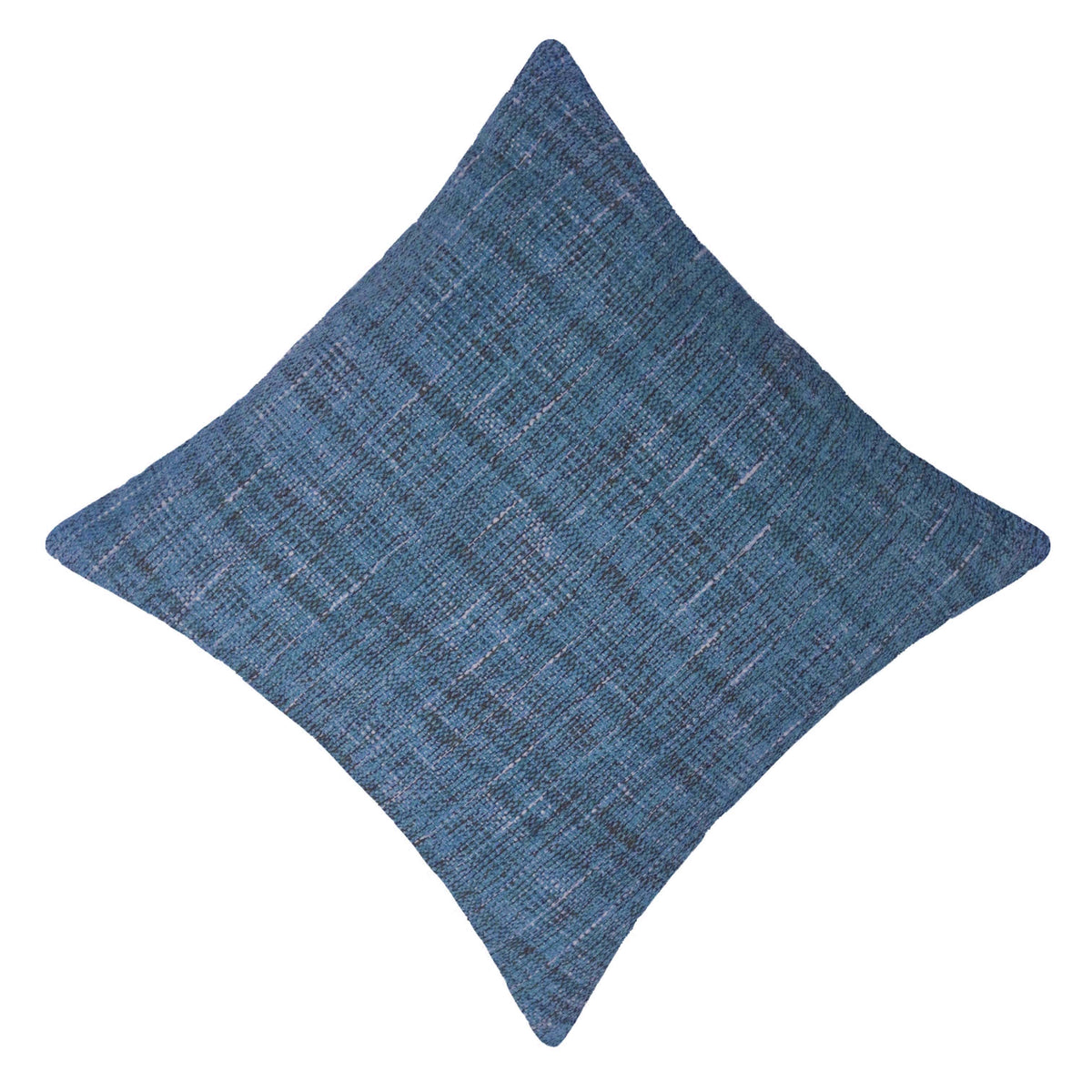 Blue textured handwoven cotton cushion cover 45x45 cm