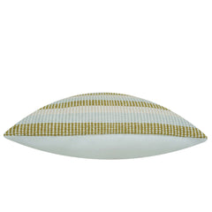 Handwoven Olive Green & Ivory Striped Cushion Cover – 45 x 45 cm