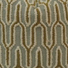 Handmade Geometric Embroidered Cotton Cushion Cover 45x45 cm | Textured Modern Throw Pillow Cover in Sage Green & Beige