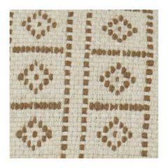 Handmade Cotton Cushion Cover 45x45 cm – Geometric Woven Pattern | Neutral Boho Décor Pillow
