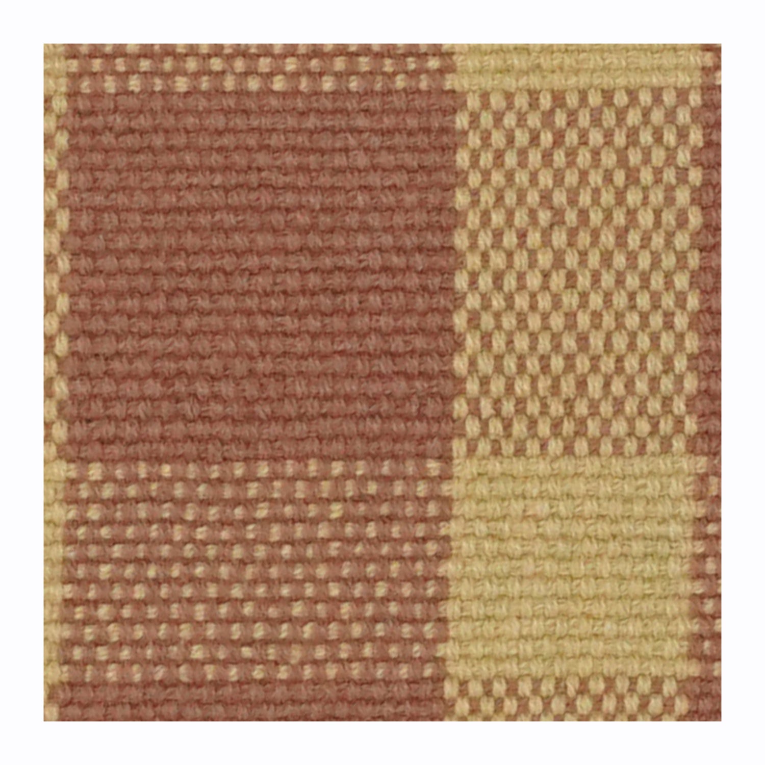 Rust & Beige Checkered Handmade Cotton Cushion Cover | Woven Plaid Pattern | Modern Rustic Home Décor | 18x18 Inch