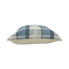 Handmade Blue Plaid Cotton Cushion Cover 45x45 cm | Woven Checkered Throw Pillow Cover | Farmhouse & Modern Décor