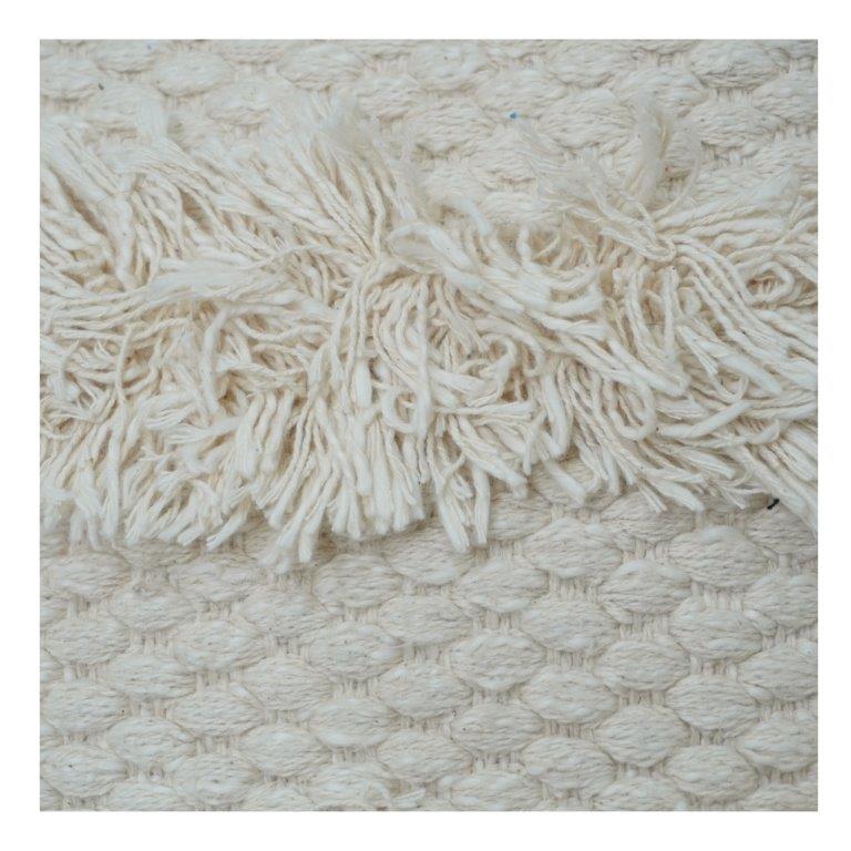 Boho Kissenbezug aus Baumwolle mit Textur und Quasten | Handgewebter, getufteter Kissenbezug in neutralen Farbtönen - Bulk manufacturer & supplier from Panipat, India