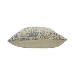 Jacquard Cotton Cushion Cover 45x45 cm – Abstract Woven Pattern in Ivory & Blue