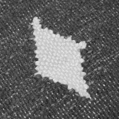 Geometric diamond pattern textured handmade cushion cover 45x45 cm