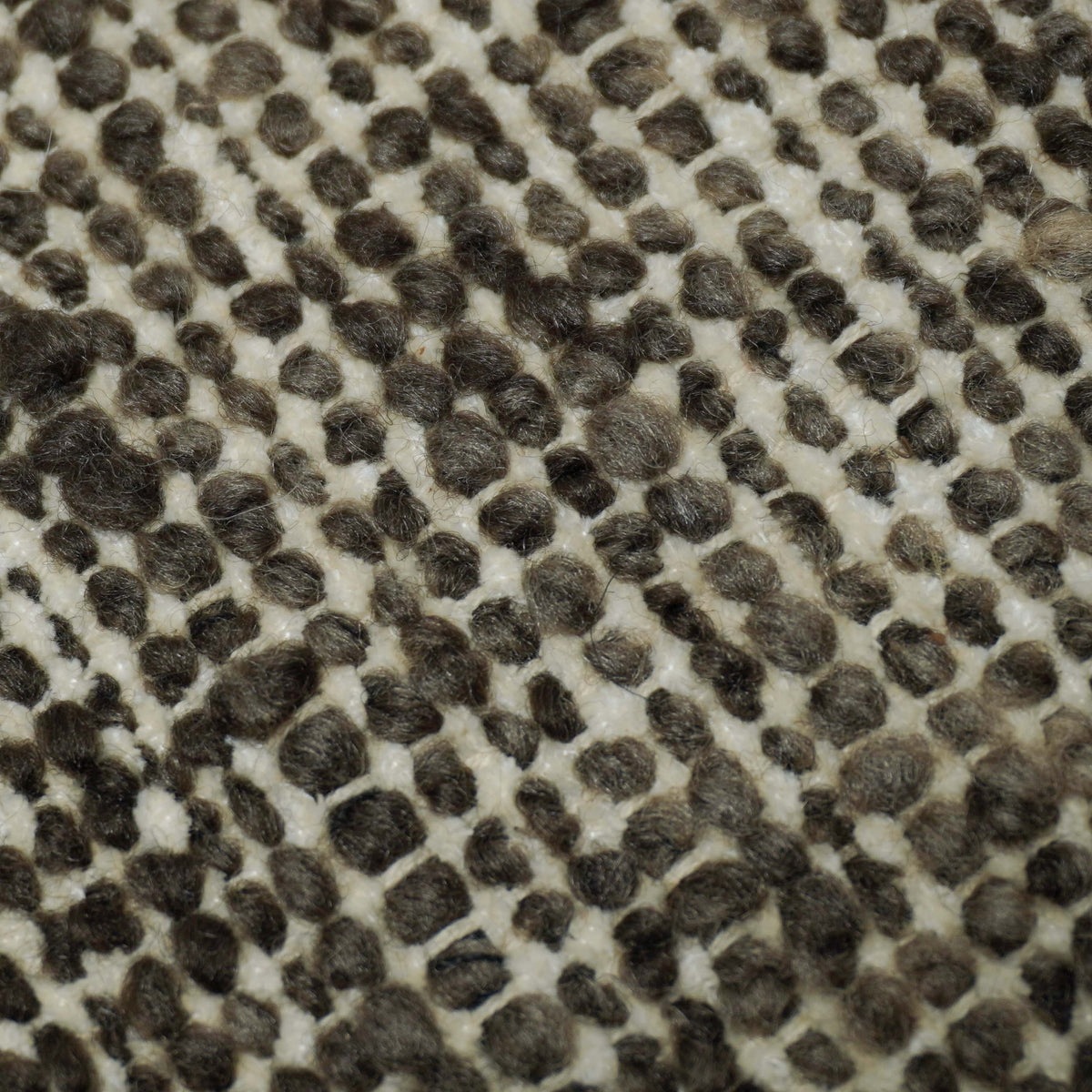 Handwoven Wool Cushion Cover – 45 x 45 cm | Textured Abstract Pattern | Black & Natural Tones