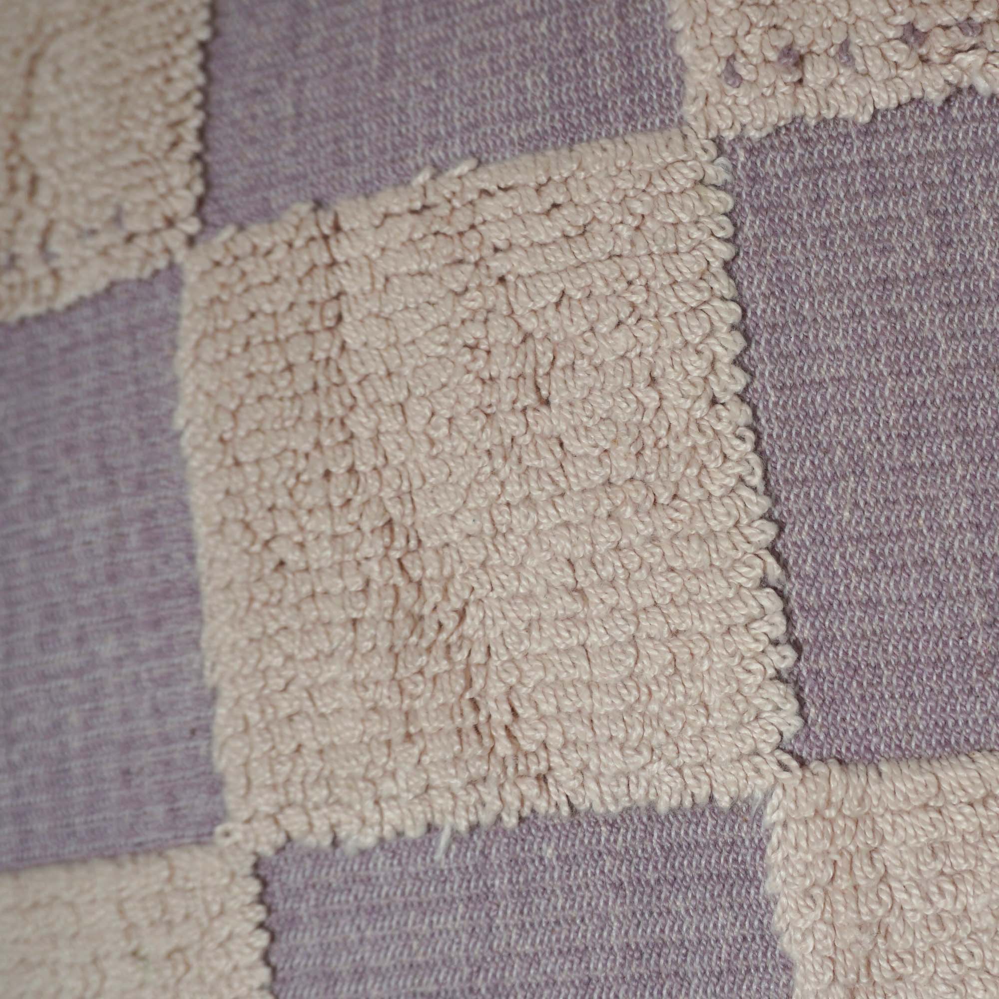 Machine Woven Cotton Checkered Cushion Cover 45x45 cm | Textured Tufted Checker Pattern | Soft Decorative Throw Pillow Cover with Hidden Zipper | Modern Living Room & Bedroom Décor