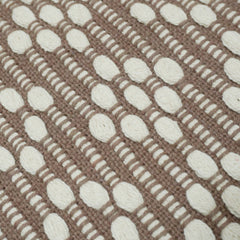Handwoven Textured Cushion Cover – Taupe & Ivory Woven Design, 45 x 45 cm