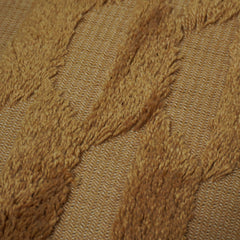 Handmade Tufted Cotton Cushion Cover – Abstract Wavy Textured Design, Earthy Beige & Tan, 45 x 45 cm