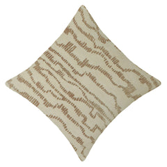 Textured Jacquard Cushion Cover 45x45 cm – Abstract Woven Pattern in Beige & Cream