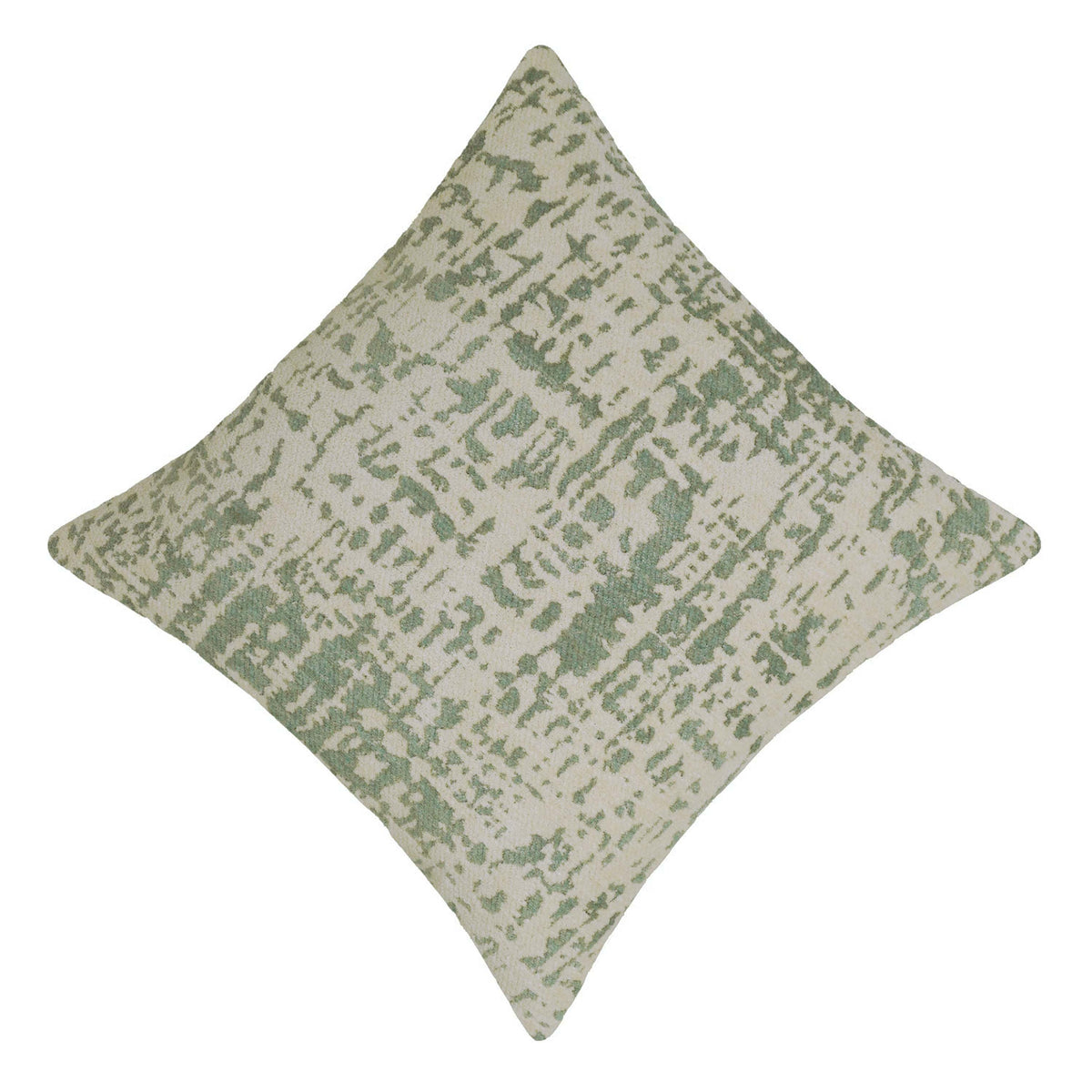 Sage Green & Ivory Abstract Jacquard Cushion Cover – 45 x 45 cm | Textured Cotton Cushion Cover