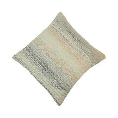 Handwoven Chevron Cotton Cushion Cover | Neutral Textured Handmade Pillow Cover 45x45 cm
