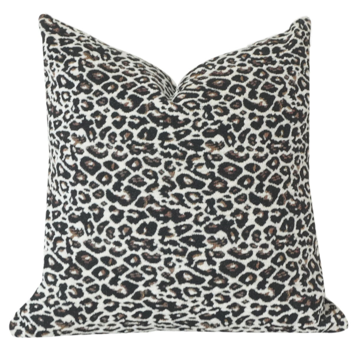 Luxury Leopard Print Jacquard Cushion Cover | Textured Animal Print Pillow Cover | 18x18 Inch Decorative Throw Cushion - Bulk manufacturer & supplier from Panipat, India