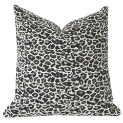 Luxury Leopard Print Jacquard Cushion Cover | Textured Animal Print Pillow Cover | 18x18 Inch Decorative Throw Cushion