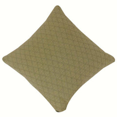 Olive Green Geometric Embroidered Cotton Cushion Cover | Textured Diamond Pattern | 18x18 Inch Decorative Pillow Case