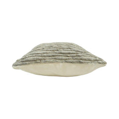 Wave Texture Embroidered Cotton Cushion Cover – Sage Beige | 45x45 cm Decorative Throw Pillow Cover
