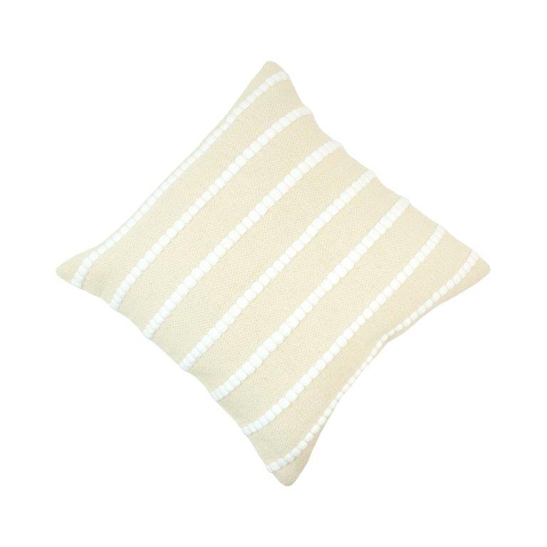 Handcrafted Patchwork Ruffle Cotton Cushion Cover 45x45 cm | Layered Textured Boho Throw Pillow Cover | Concealed Zip