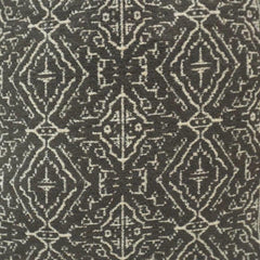 Charcoal Grey Geometric Jacquard Cotton Cushion Cover | 45x45 cm Decorative Throw Pillow Cover