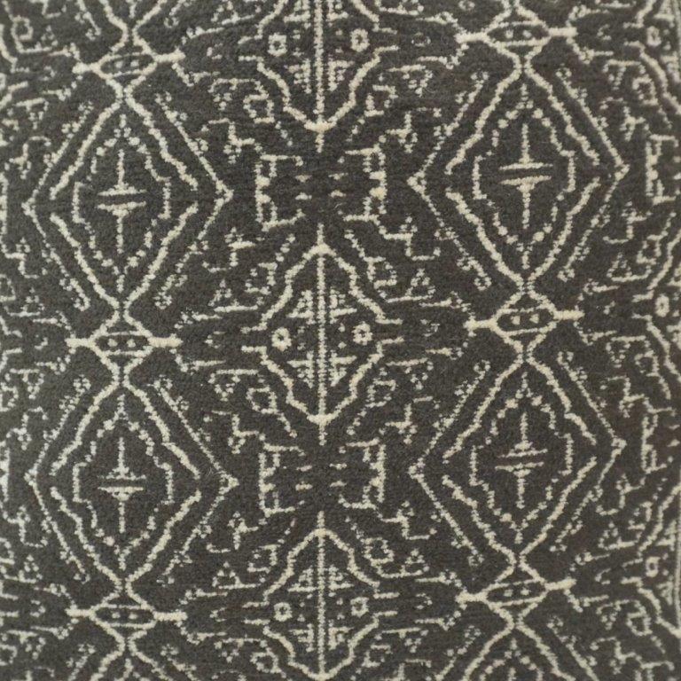 Charcoal Grey Geometric Jacquard Cotton Cushion Cover | 45x45 cm Decorative Throw Pillow Cover