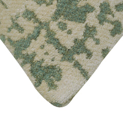 Sage Green & Ivory Abstract Jacquard Cushion Cover – 45 x 45 cm | Textured Cotton Cushion Cover