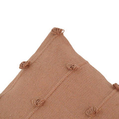 Handmade Textured Cotton Cushion Cover 35x50 cm | Blush Pink Tufted Boho Lumbar Pillow Cover