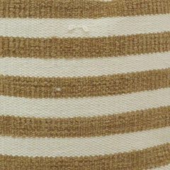 Handmade Striped Cotton Cushion Cover with Tassels – Beige & Ivory | 45x45 cm
