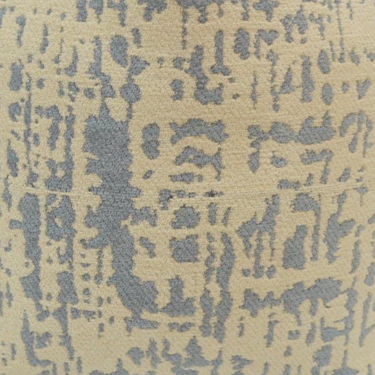Jacquard Cotton Cushion Cover 45x45 cm – Abstract Woven Pattern in Ivory & Blue - Bulk manufacturer & supplier from Panipat, India
