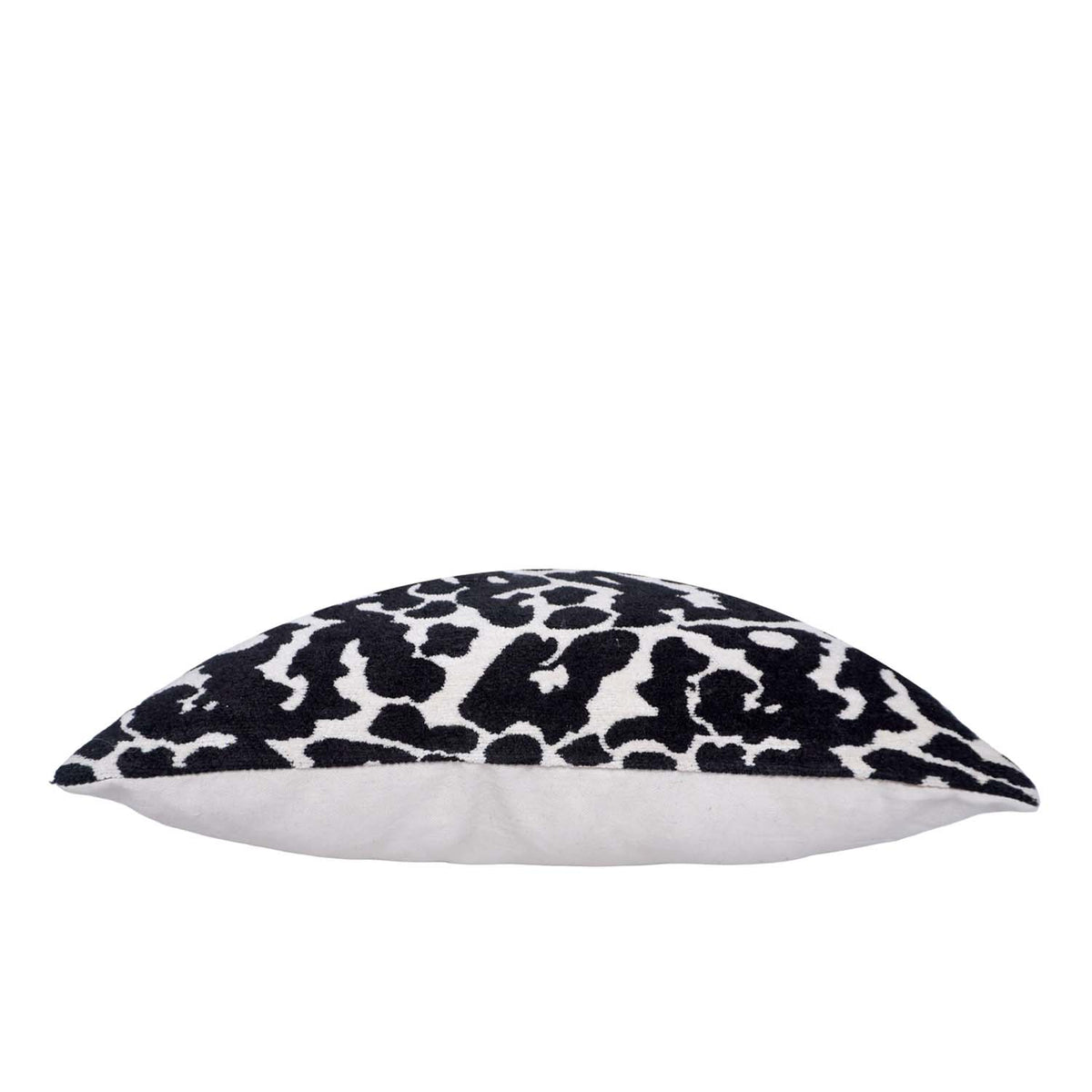 Black & White Leopard Pattern Jacquard Cotton Cushion Cover | 45x45 cm | Modern Animal Print Decorative Pillow Cover - Bulk manufacturer & supplier from Panipat, India
