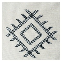 Maschinengestickter Baumwoll-Kissenbezug 45x45 cm | Minimalistisches Geometrisches Design | Neutraler Dekokissenbezug