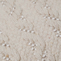 Handmade Textured Cotton Cushion Cover 40x60 cm | Ivory Woven Decorative Lumbar Pillow Cover | Modern Boho Farmhouse Home Décor | Hidden Zipper