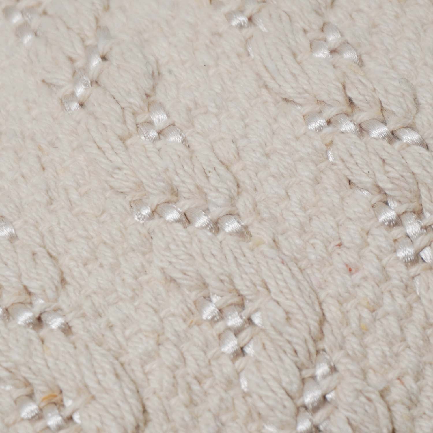 Handmade Textured Cotton Cushion Cover 40x60 cm | Ivory Woven Decorative Lumbar Pillow Cover | Modern Boho Farmhouse Home Décor | Hidden Zipper