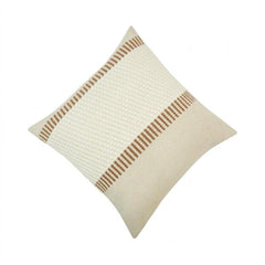 Handmade Cotton Textured Cushion Cover 45x45 cm | Woven Bobble Design | Neutral Beige Decorative Throw Pillow Cover