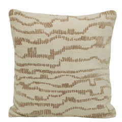 Textured Jacquard Cushion Cover 45x45 cm – Abstract Woven Pattern in Beige & Cream