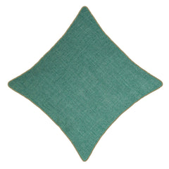 Teal Green Slub Cotton Cushion Cover – 45 x 45 cm | Textured Solid Accent Pillow Cover