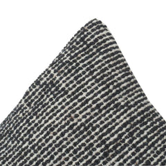 Black & White Textured Cotton Cushion Cover | Handwoven Look | Modern Minimalist Throw Pillow Cover | 18x18 Inch