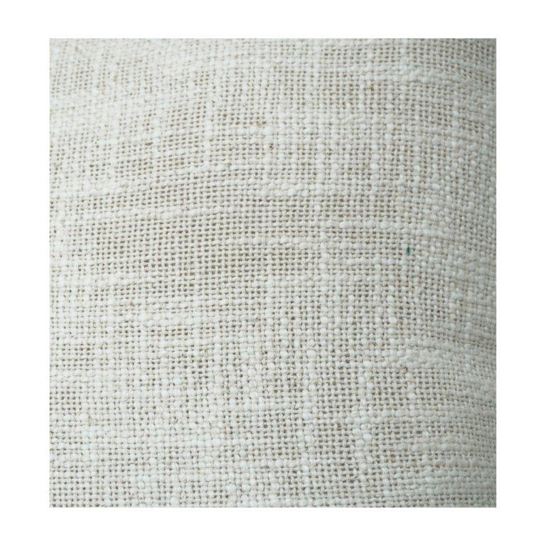 Natural Textured Cotton Cushion Cover with Fringed Edges – 45x45 cm | Minimalist Neutral Throw Pillow Cover