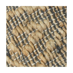 Handgewebter Kissenbezug aus Baumwolle und Jute 45x45 cm | Strukturiertes geometrisches Muster | Boho Rustikaler Dekokissenbezug | Neutraler Erdtöne Sofakissen