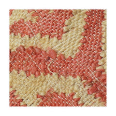 Handwoven Jute Cushion Cover – Natural & Red Geometric Pattern | Rustic Boho Decorative Pillow Case 18x18 Inch