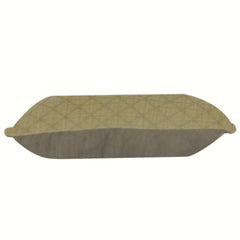 Olive Green Geometric Embroidered Cotton Cushion Cover | Textured Diamond Pattern | 18x18 Inch Decorative Pillow Case