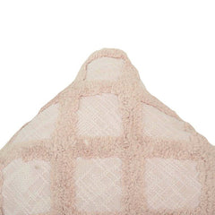 Tufted Diamond Pattern Cotton Cushion Cover – Beige Textured Throw Pillow Cover 45x45 cm