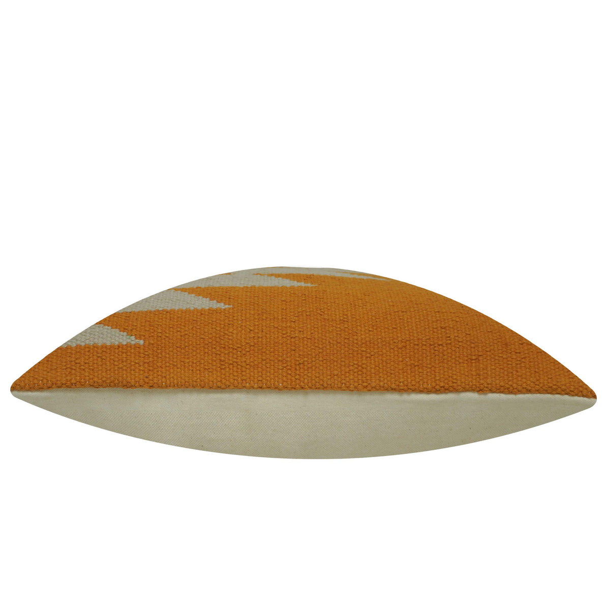 Handwoven Cotton Geometric Cushion Cover 45x45 cm | Mustard, Ivory & Black | Modern Boho Decorative Throw Pillow Cover | Concealed Zip