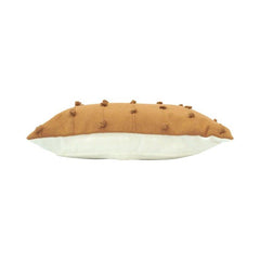 Mustard Tufted Cotton Cushion Cover – Textured Knotted Design | 35 x 50 cm
